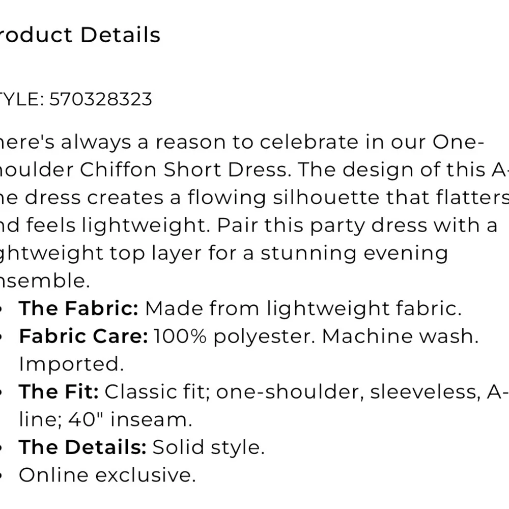 NWT Red One Shoulder Chiffon Dress - Picture 2 of 2